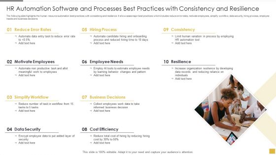 HR Automation Software And Processes Best Practices With Consistency And Resilience Professional PDF