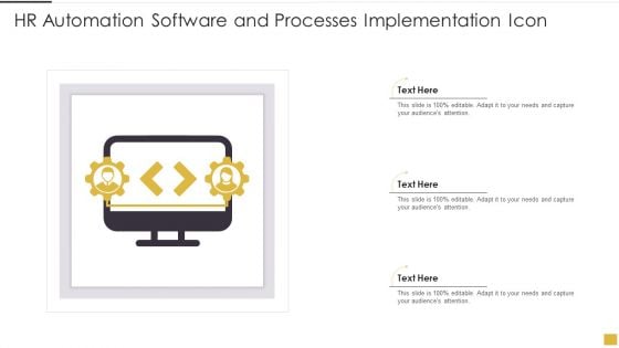 HR Automation Software And Processes Implementation Icon Themes PDF