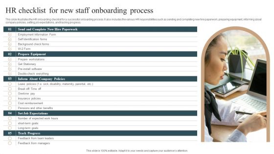 HR Checklist For New Staff Onboarding Process Download PDF