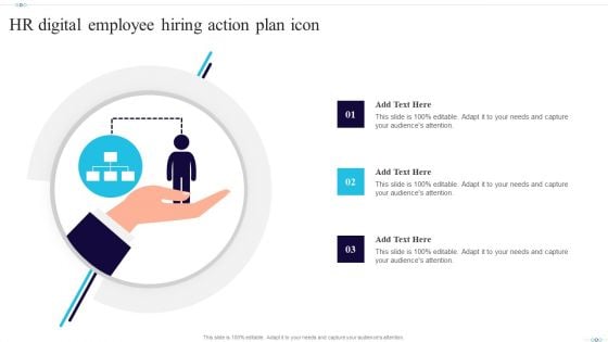 HR Digital Employee Hiring Action Plan Icon Introduction PDF