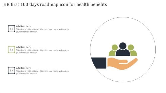 HR First 100 Days Roadmap Icon For Health Benefits Download PDF