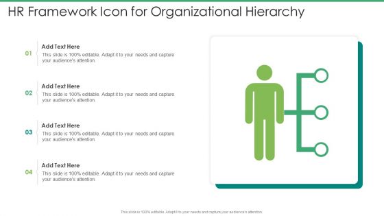 HR Framework Icon For Organizational Hierarchy Brochure PDF