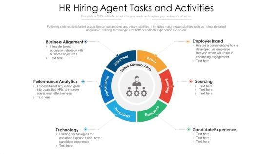 HR Hiring Agent Tasks And Activities Ppt Pictures Summary PDF