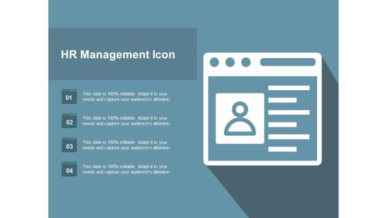 HR Management Icon Ppt PowerPoint Presentation Infographic Template Infographics