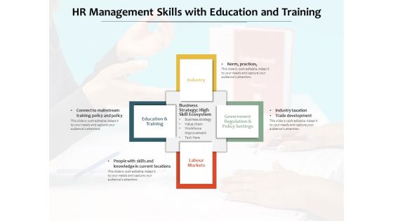 HR Management Skills With Education And Training Ppt PowerPoint Presentation File Files PDF