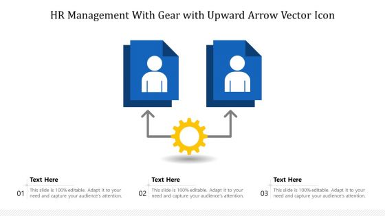 HR Management With Gear With Upward Arrow Vector Icon Ppt PowerPoint Presentation File Good PDF