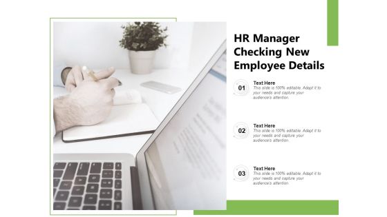 HR Manager Checking New Employee Details Ppt PowerPoint Presentation File Background PDF