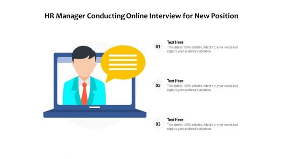 HR Manager Conducting Online Interview For New Position Ppt PowerPoint Presentation Gallery Themes PDF