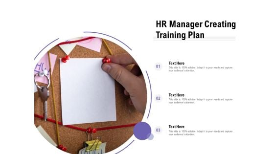 HR Manager Creating Training Plan Ppt Diagram Images PDF