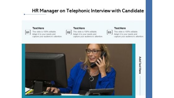 HR Manager On Telephonic Interview With Candidate Ppt PowerPoint Presentation Model Structure PDF