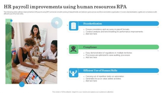 HR Payroll Improvements Using Human Resources RPA Slides PDF HR Payroll Improvements Using Human Resources RPA Slides PDF