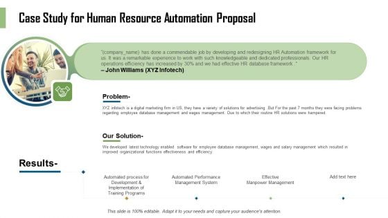 HR Process Automation Case Study For Human Resource Automation Proposal Download PDF