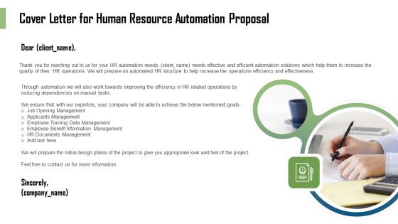 HR Process Automation Cover Letter For Human Resource Automation Proposal Clipart PDF HR Process Automation Cover Letter For Human Resource Automation Proposal Clipart PDF