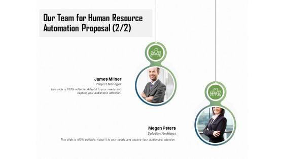 HR Process Automation Our Team For Human Resource Automation Proposal Pictures PDF