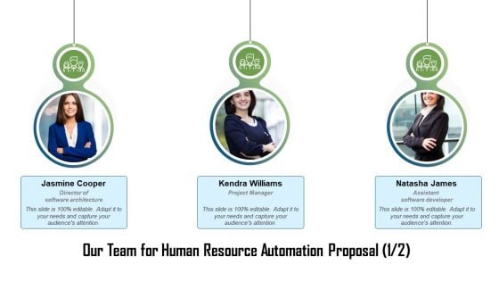HR Process Automation Our Team For Human Resource Automation Proposal Project Brochure PDF