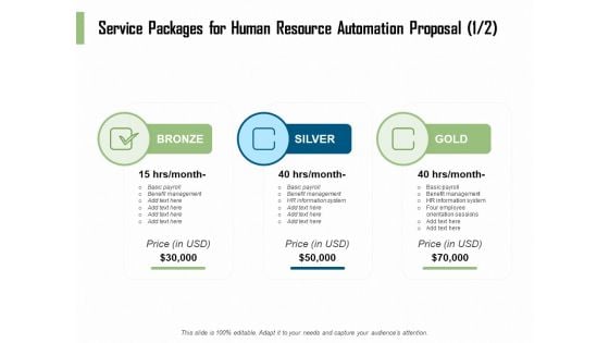 HR Process Automation Service Packages For Human Resource Automation Proposal System Rules PDF