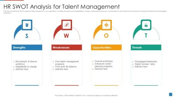 HR SWOT Analysis For Talent Management Graphics PDF HR SWOT Analysis For Talent Management Graphics PDF