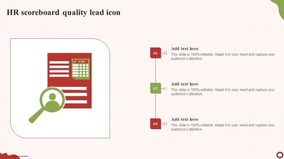 HR Scoreboard Quality Lead Icon Slides PDF