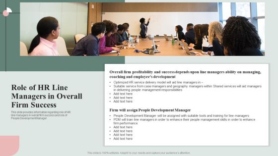 HR Service Excellence Framework Role Of HR Line Managers In Overall Firm Success Inspiration PDF HR Service Excellence Framework Role Of HR Line Managers In Overall Firm Success Inspiration PDF