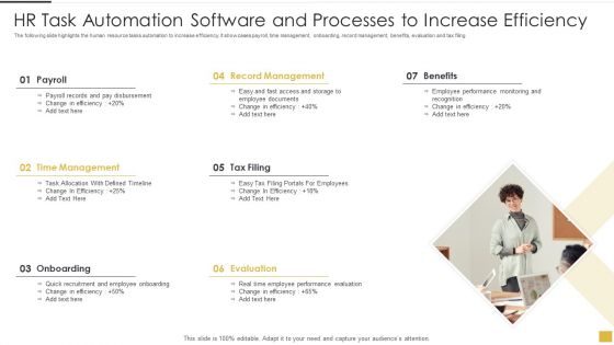 HR Task Automation Software And Processes To Increase Efficiency Demonstration PDF