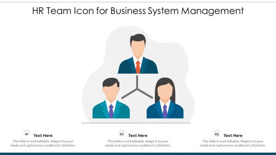 HR Team Icon For Business System Management Ppt PowerPoint Presentation File Templates PDF