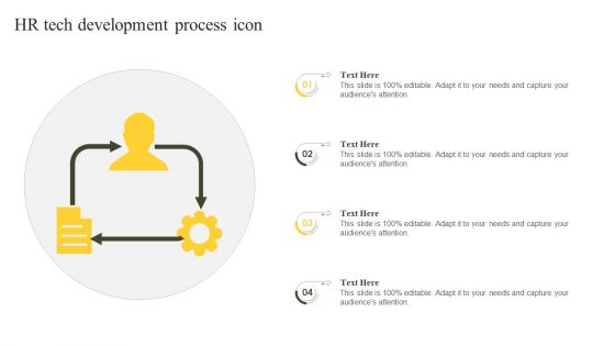 HR Tech Development Process Icon Ppt PowerPoint Presentation Gallery Diagrams PDF