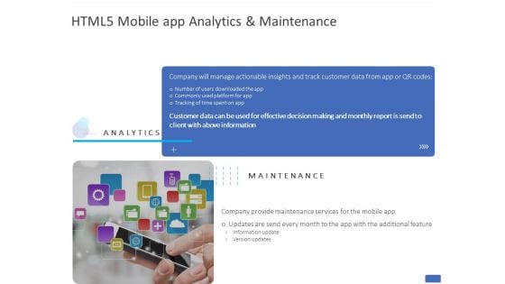 HTML5 Mobile App Analytics And Maintenance Ppt PowerPoint Presentation File Gallery PDF