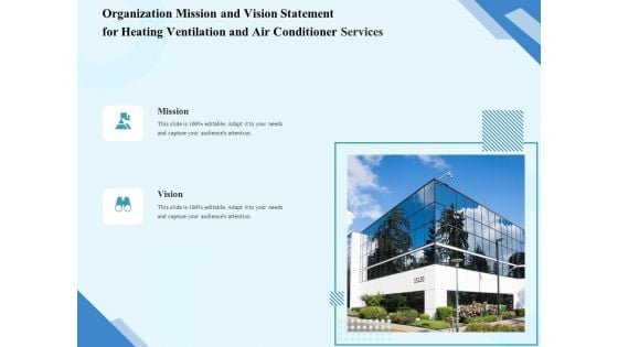 HVAC Organization Mission And Vision Statement For Heating Ventilation And Air Conditioner Services Demonstration PDF