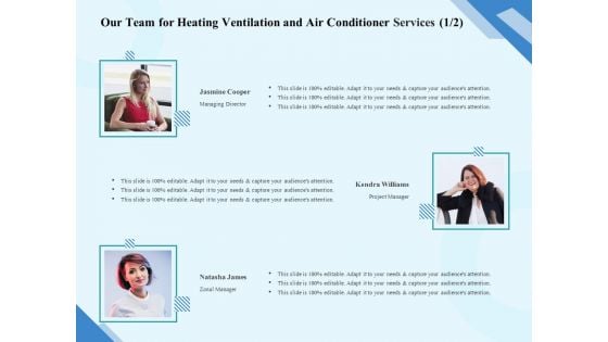 HVAC Our Team For Heating Ventilation And Air Conditioner Services Topics PDF