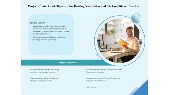 HVAC Project Context And Objective For Heating Ventilation And Air Conditioner Services Graphics PDF