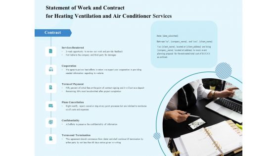 HVAC Statement Of Work And Contract For Heating Ventilation And Air Conditioner Services Rules PDF