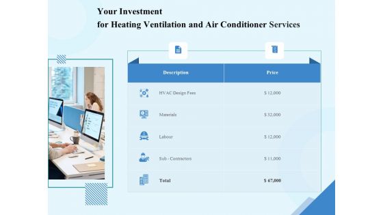 HVAC Your Investment For Heating Ventilation And Air Conditioner Services Designs PDF