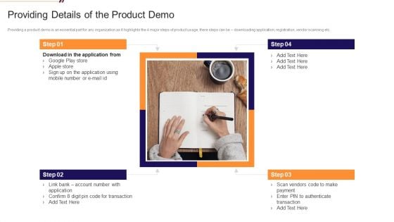 Hackathon Investor Capital Funding Pitch Deck Providing Details Of The Product Demo Icons PDF