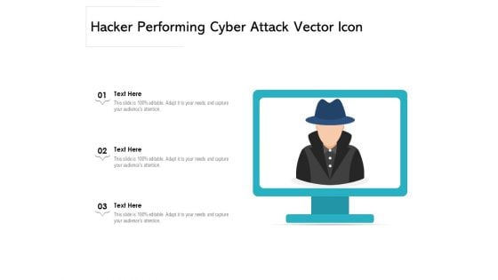 Hacker Performing Cyber Attack Vector Icon Ppt PowerPoint Presentation Icon Professional PDF