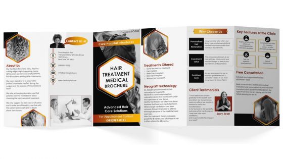 Hair Treatment Medical Brochure Trifold