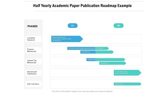 Half Yearly Academic Paper Publication Roadmap Example Portrait