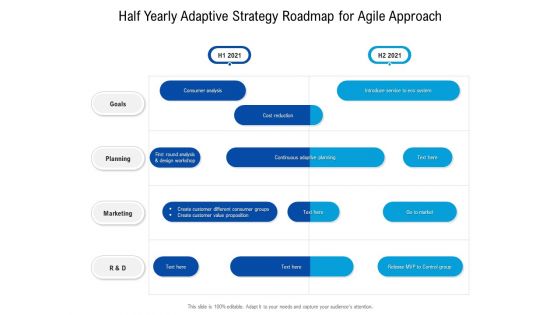 Half Yearly Adaptive Strategy Roadmap For Agile Approach Microsoft Half Yearly Adaptive Strategy Roadmap For Agile Approach Microsoft