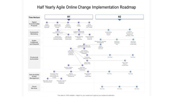 Half Yearly Agile Online Change Implementation Roadmap Background