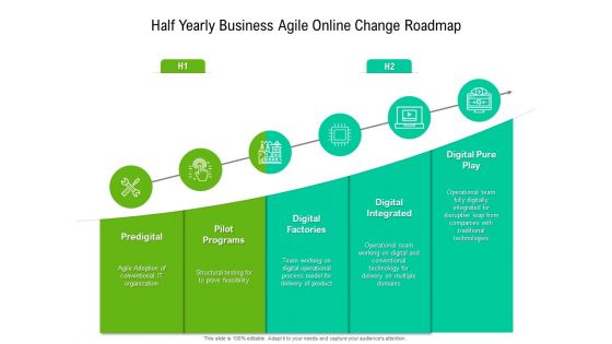 Half Yearly Business Agile Online Change Roadmap Elements