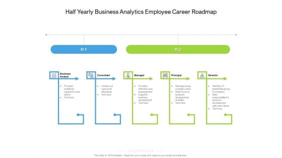 Half Yearly Business Analytics Employee Career Roadmap Topics