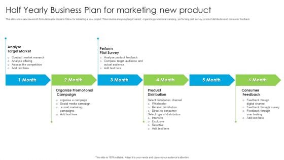 Half Yearly Business Plan For Marketing New Product Ppt PowerPoint Presentation Pictures Template PDF Half Yearly Business Plan For Marketing New Product Ppt PowerPoint Presentation Pictures Template PDF