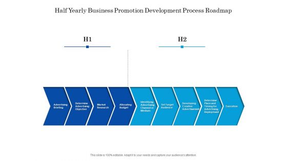 Half Yearly Business Promotion Development Process Roadmap Pictures