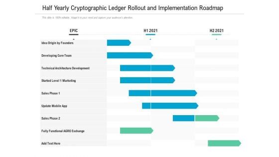 Half Yearly Cryptographic Ledger Rollout And Implementation Roadmap Designs