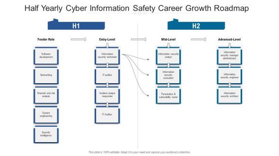 Half Yearly Cyber Information Safety Career Growth Roadmap Designs