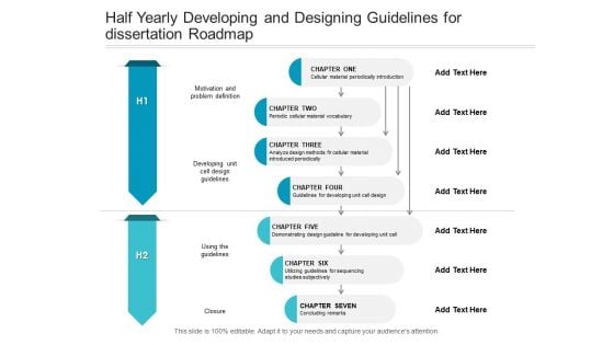 Half Yearly Developing And Designing Guidelines For Dissertation Roadmap Brochure