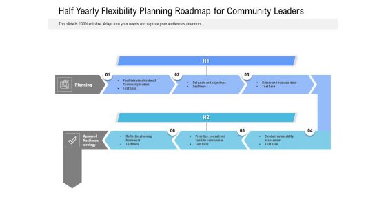 Half Yearly Flexibility Planning Roadmap For Community Leaders Brochure