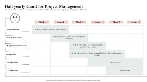 Half Yearly Gantt For Project Management Topics PDF Half Yearly Gantt For Project Management Topics PDF