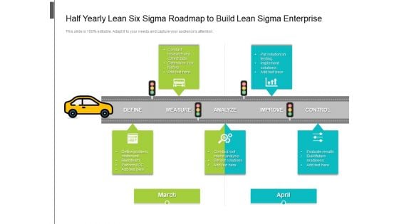 Half Yearly Lean Six Sigma Roadmap To Build Lean Sigma Enterprise Ideas