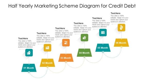 Half Yearly Marketing Scheme Diagram For Credit Debt Ppt PowerPoint Presentation File Layouts PDF