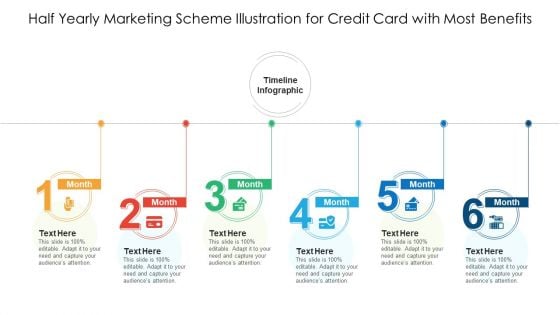 Half Yearly Marketing Scheme Illustration For Credit Card With Most Benefits Ppt PowerPoint Presentation File Demonstration PDF